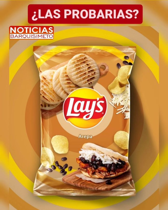 ¡''Nuevo sabor''! Papas fritas ''Lays'' especial a arepa