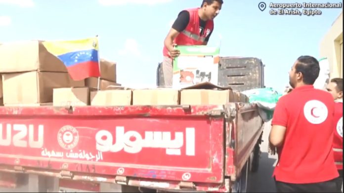 Venezuela envía ayuda humanitaria a Gaza