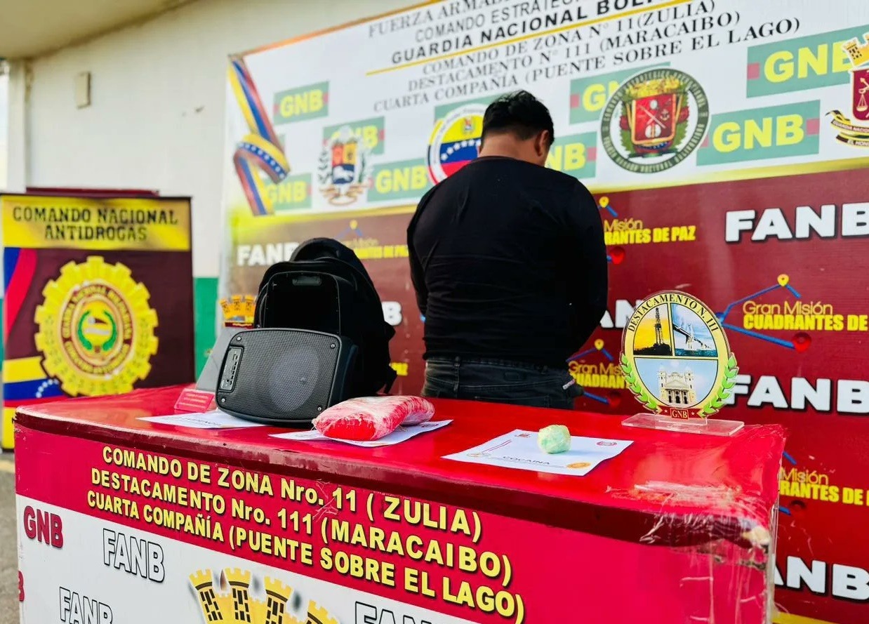 GNB decomisa droga a un sujeto que las ocultaba en corneta y partes íntimas en Zulia