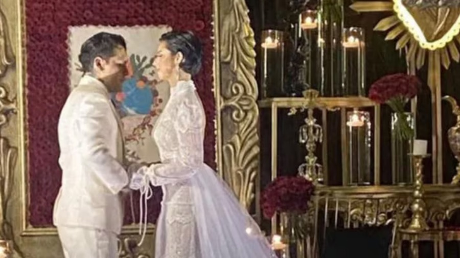 Primeras fotografías de la boda privada de Ángela Aguilar y Christian Nodal en Morelos