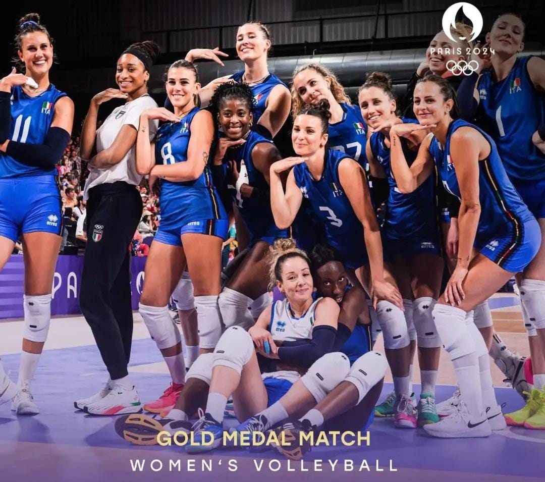 París 2024: Italia sorprende a EE.UU y gana el oro en voleibol femenino con un contundente 3-0