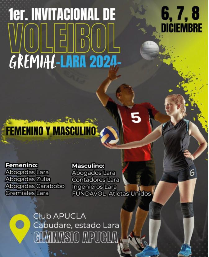 Voleibol Intergremial se disputará en el techado de Apucla