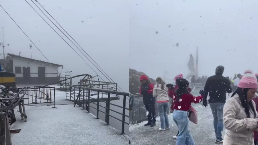 Mérida registró primera nevada del año en el Pico Espejo