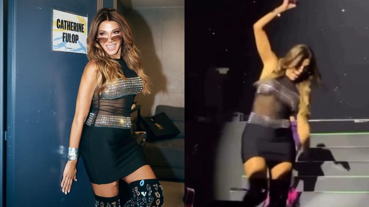 Catherine Fulop sufrió un fuerte accidente en un show y se salvó de milagro