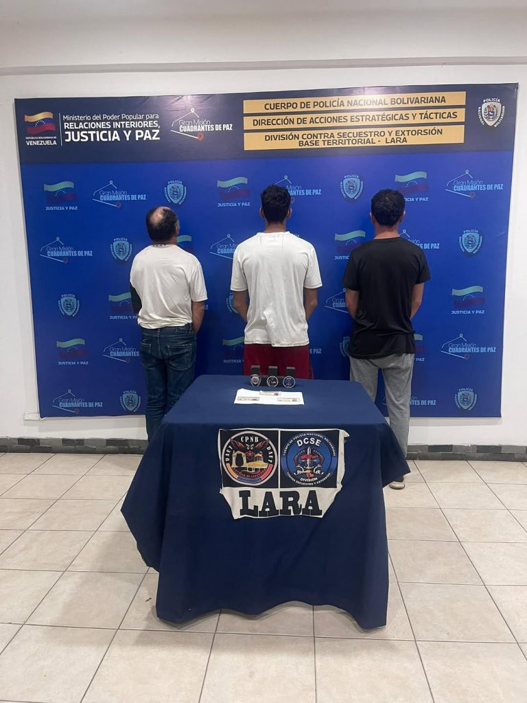 Capturan a tres hombres en Barquisimeto por delitos de violencia sexual