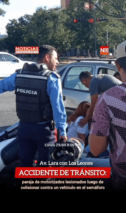 Accidente Vial en Barquisimeto Deja Dos Motorizados Lesionados