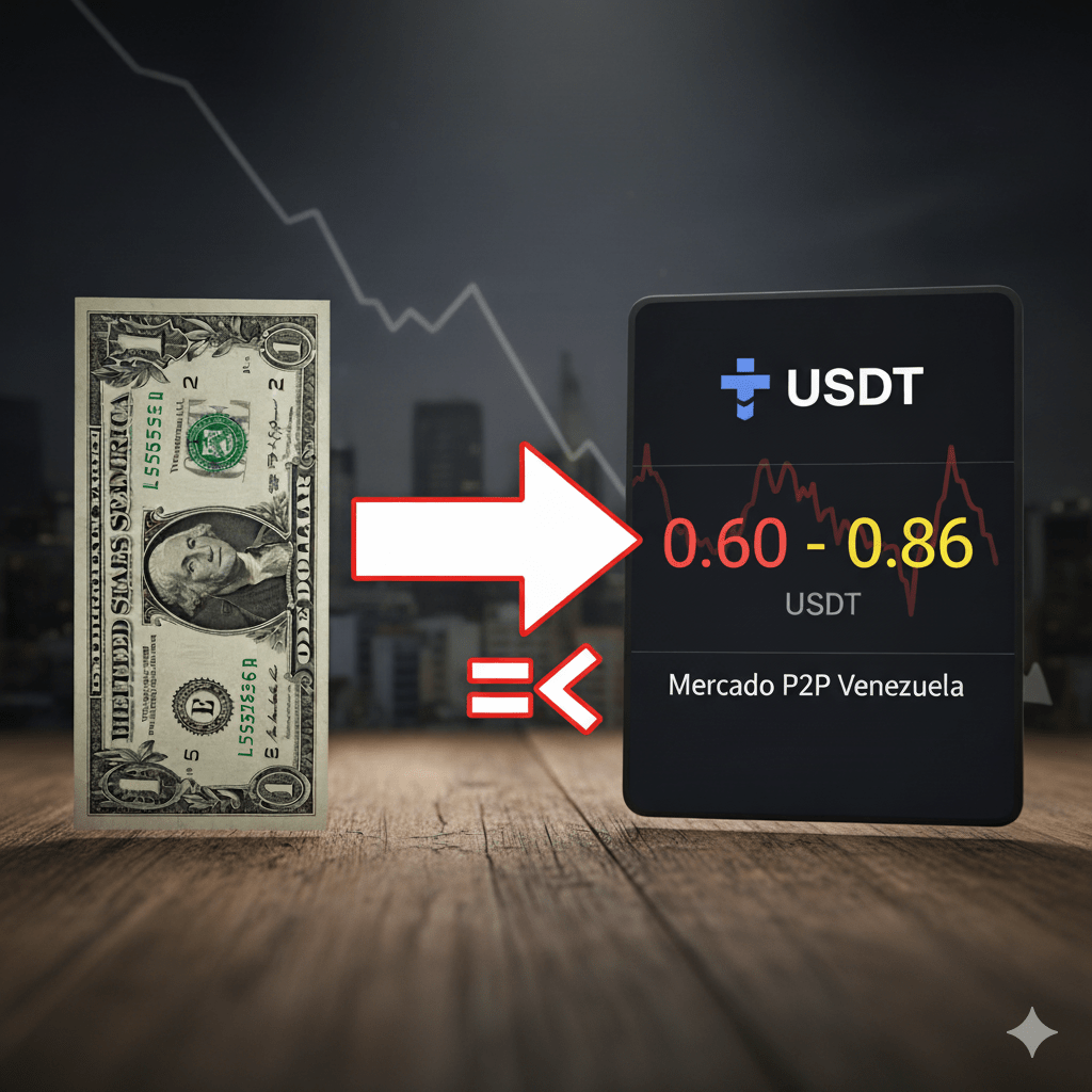 1 USD se cambie a un rango de solo 0.60 a 0.86 USDT